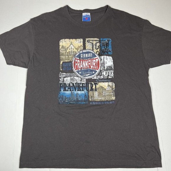 Germany Allemagne Deutschland Black Forest Tourist Shirt Men's XL Gray Safon - Picture 1 of 8